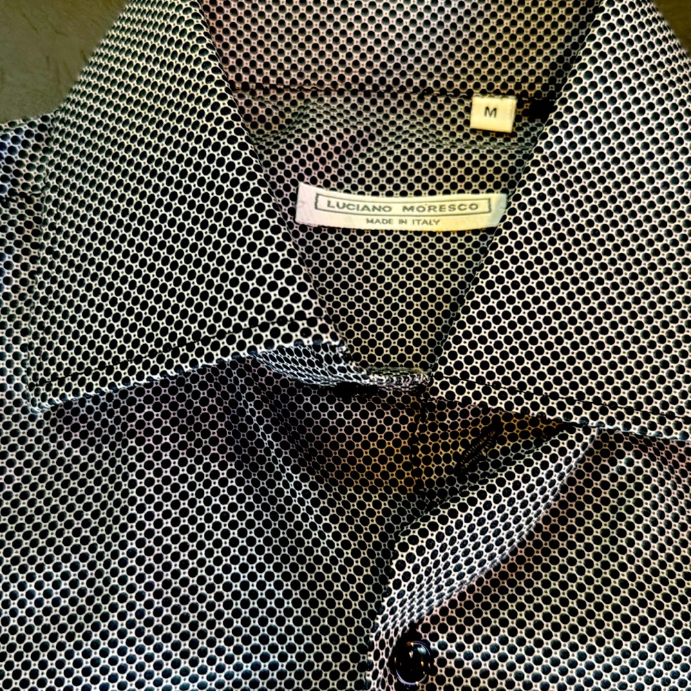 Gently worn Luciano Moresco Mens M long sleeve button-down dress shirt.